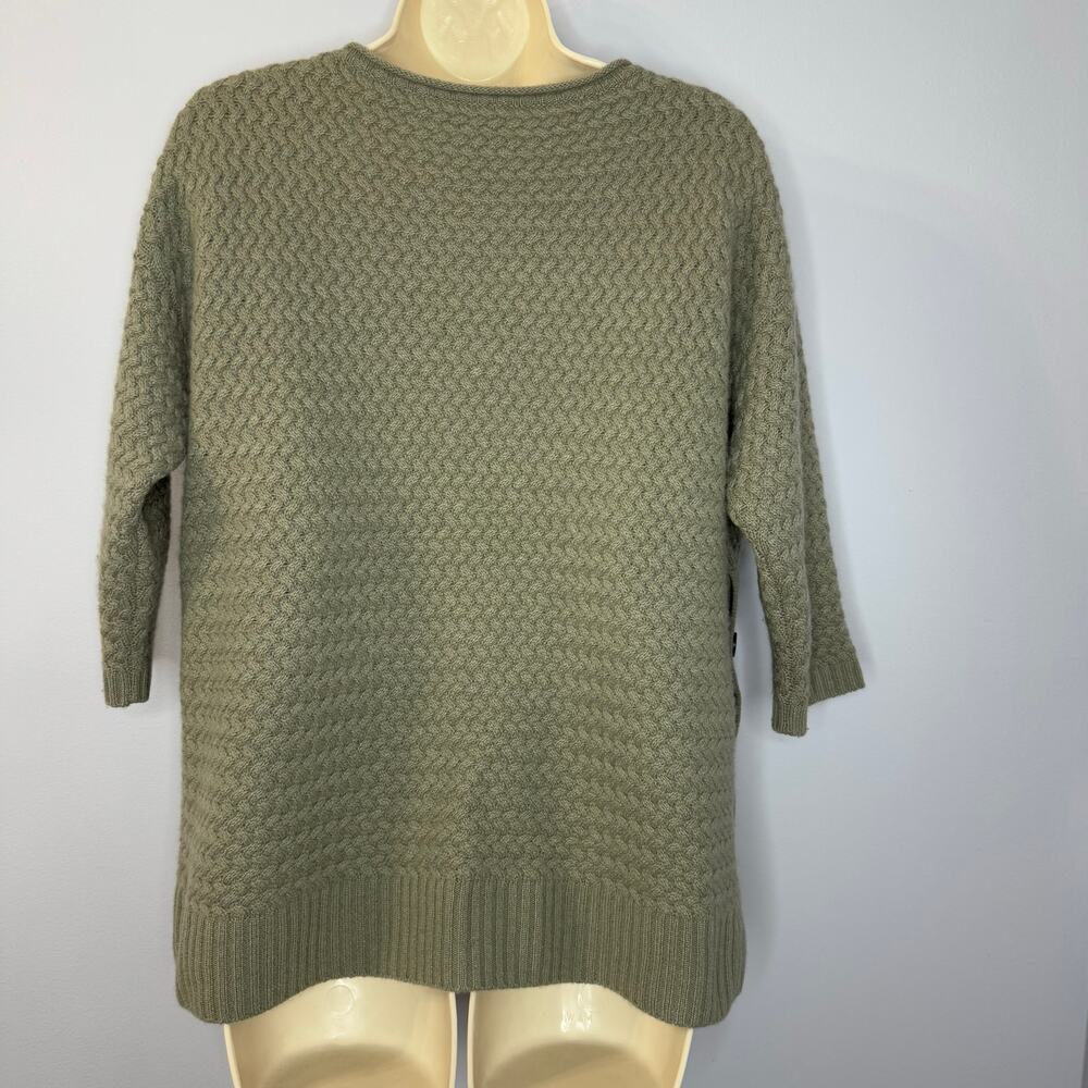 Garnet Hill Cashmere Button-Detail Boxy Sweater Luxury Soft S - Picture 8 of 12